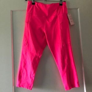 Zyia Pink Zipper Pocket Hi Rise Crop 17”
